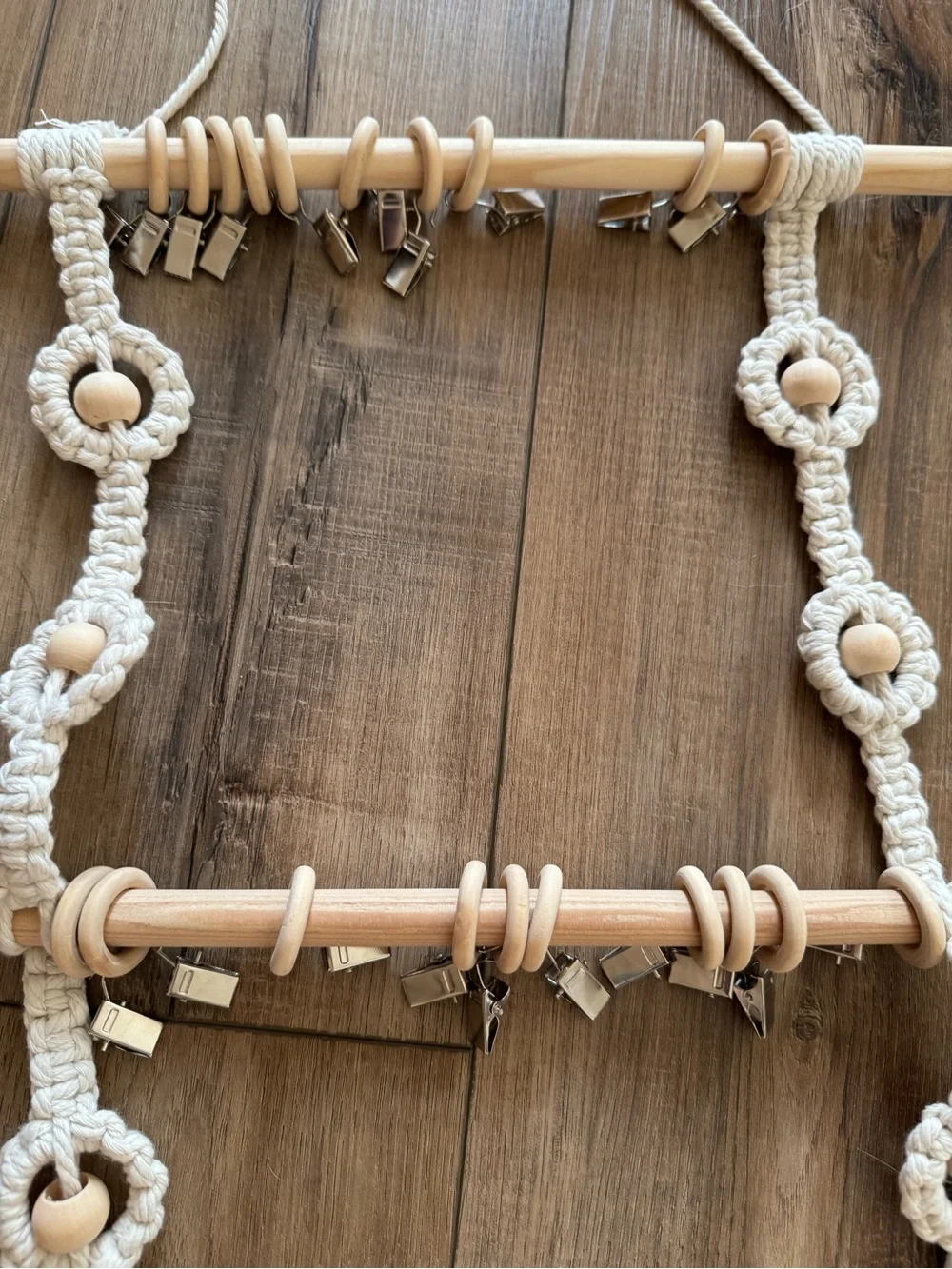 Hanging Macrame Headband Hanger with clips | Like New | Nursery
